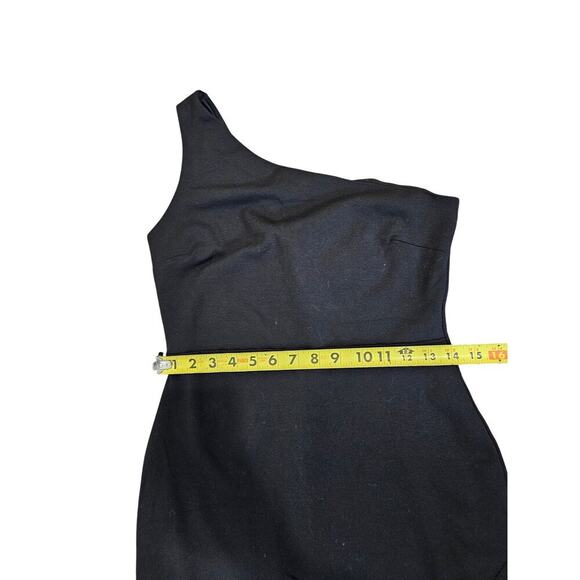 LULUS Good Times Only Black One Shoulder Maxi Dress Classic Size LARGE NWT - Picture 4 of 7